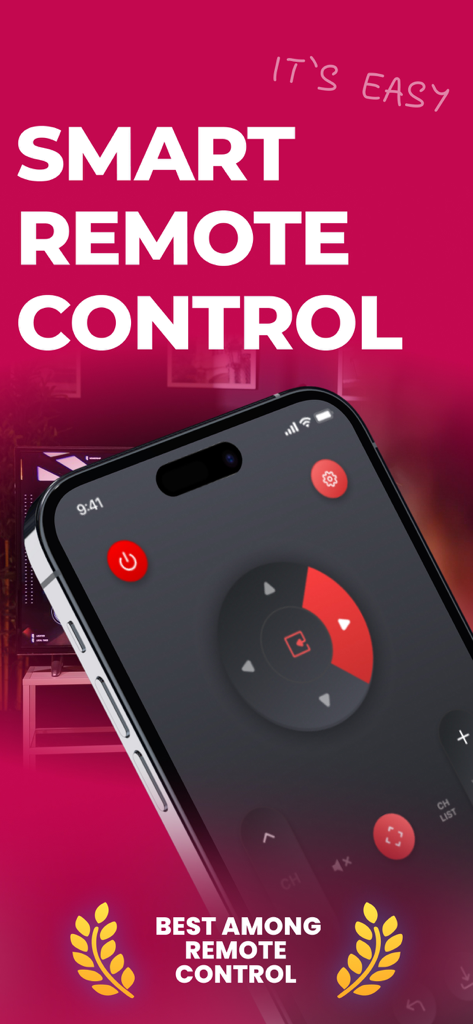 LG TV用のiPhone上のスマートリモートコントロールアプリインターフェース