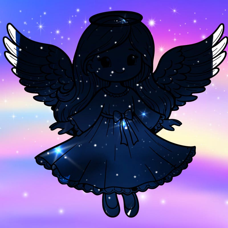 angelic girl with wings