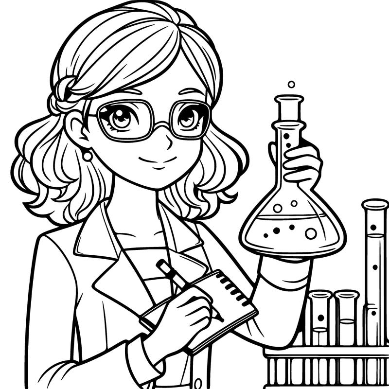 a female scientist