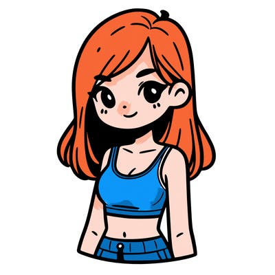 girl with crop top