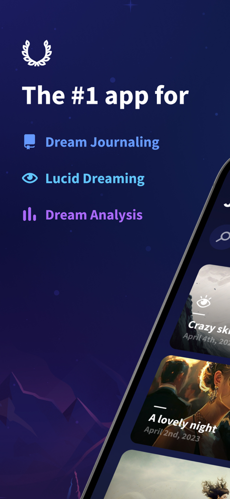 Oniri - Your Dream Journal - Oniri dream journal app interface showing dream journaling lucid dreaming and dream analysis options