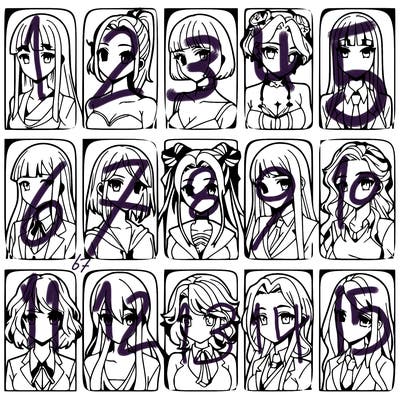 girls that look diffrent anime