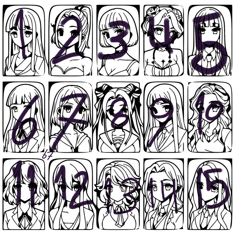 girls that look diffrent anime