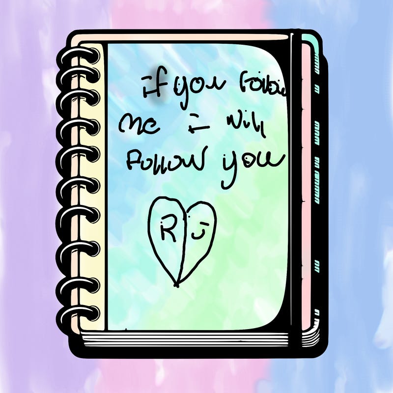 blank, realistic notebook