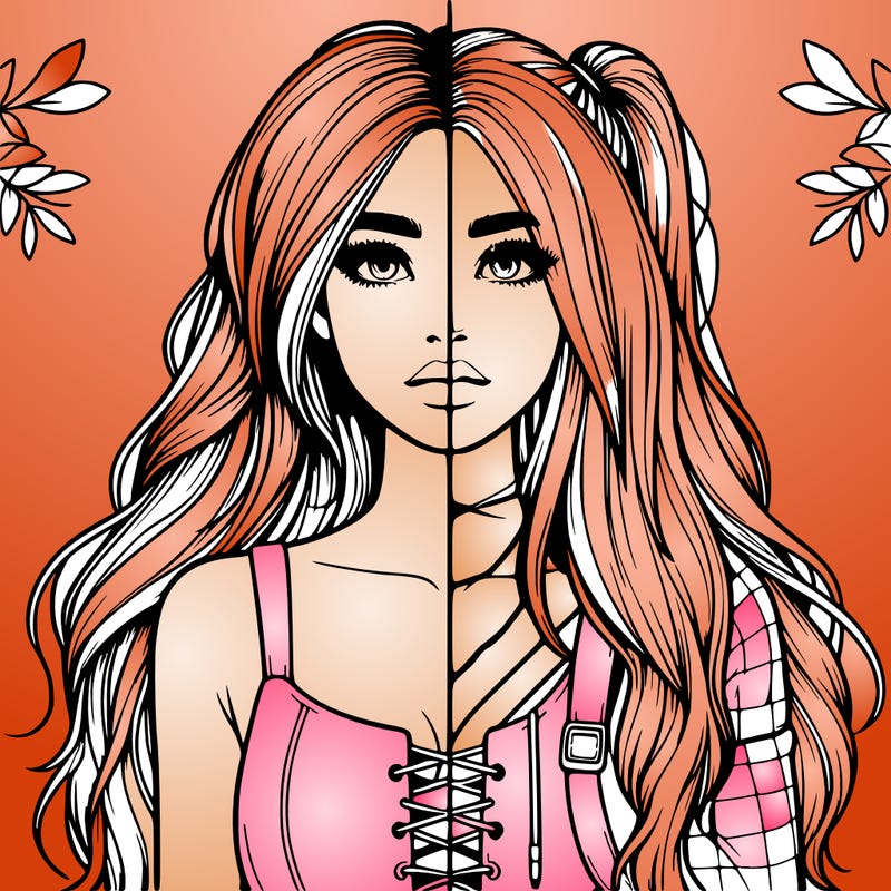 realistic girl split