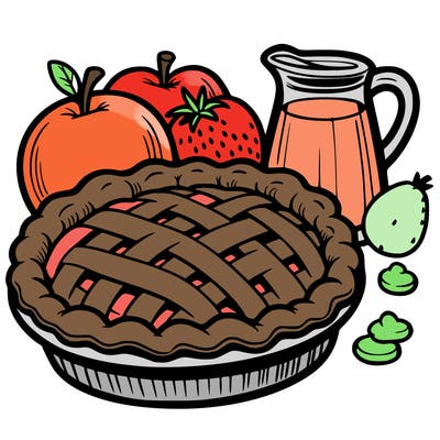 a pie of food