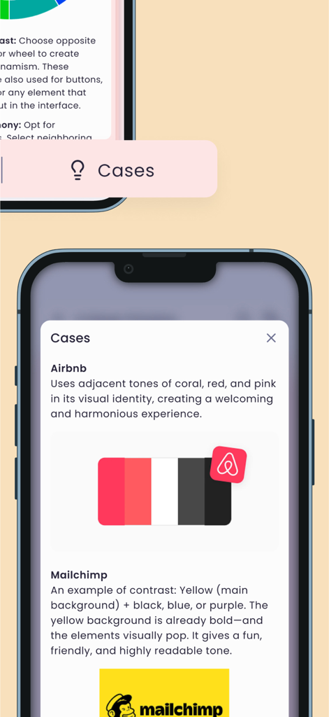 X Decks – UX/UI Cards & Tools - Interfaz de la aplicación X Decks que muestra estudios de caso de diseño del mundo real para Airbnb y Mailchimp.