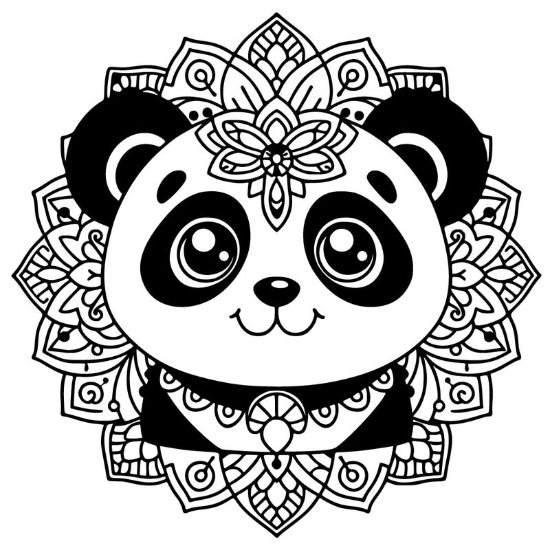 panda bear mandala
