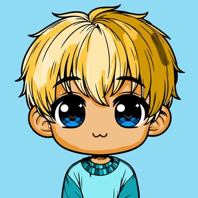 cute realistic little anime boy