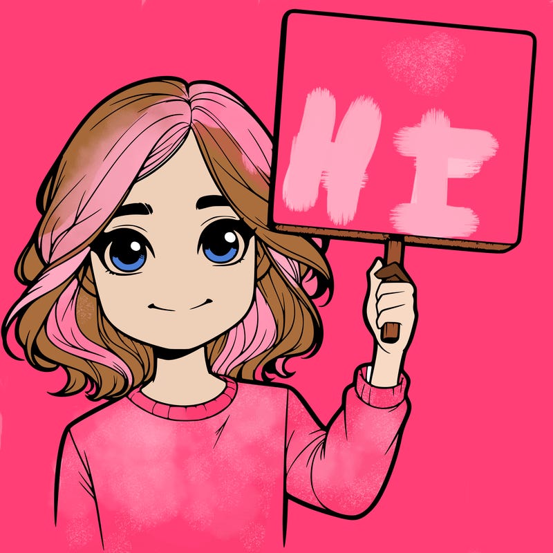 realistic girl holding up a sign