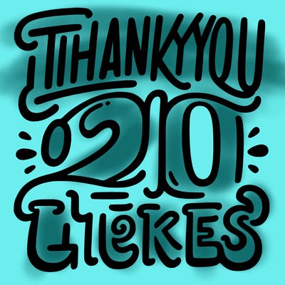 words saying thank you for 20 likes