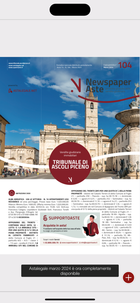 Astalegale Newspaper - Digital edition of Astalegale Newspaper showcasing real estate auctions in Ascoli Piceno Italy