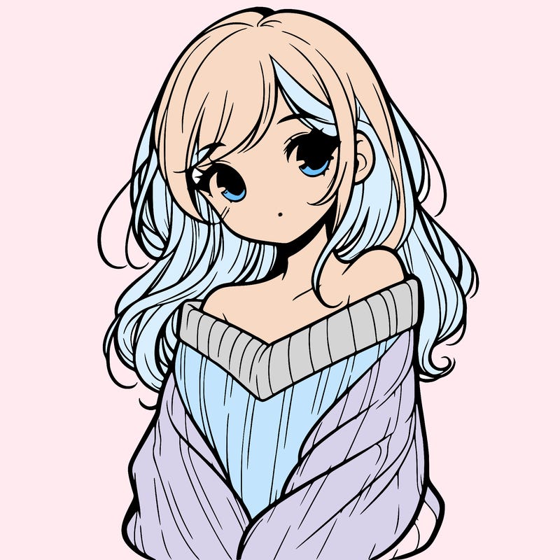 shy pretty girl wearing a sweater that is falling off one shoulder portrait