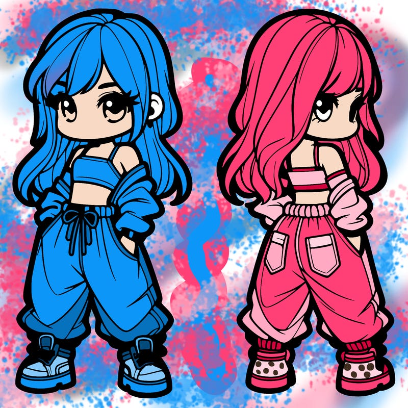 girl in crop top and baggy pants