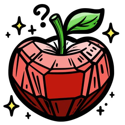 very shiny crystal apple