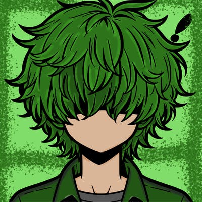 manga boy fluffy hair covering his eyes