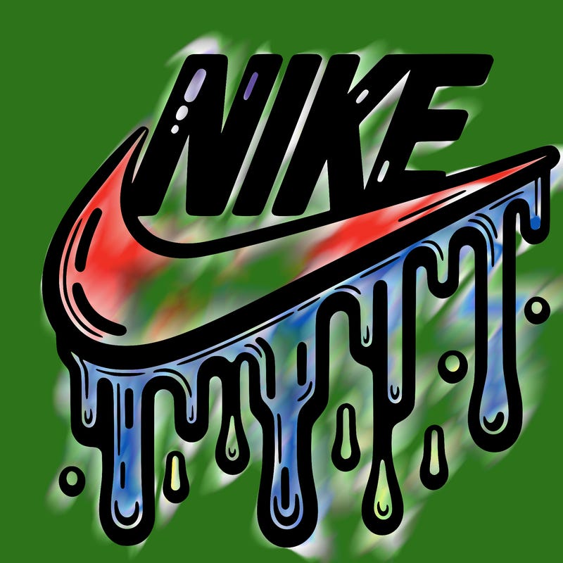 dripping nike logo