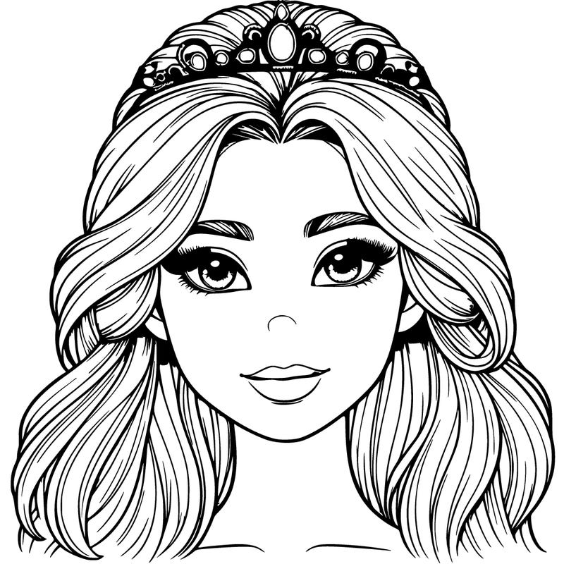 realistic princess portrait