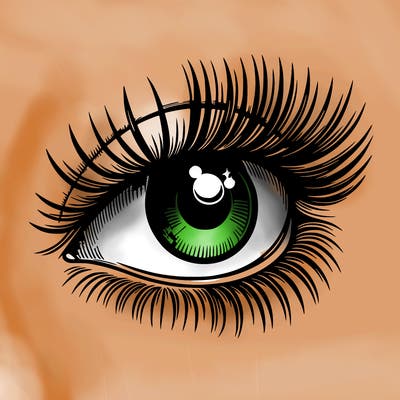 realistic eye long eylashes