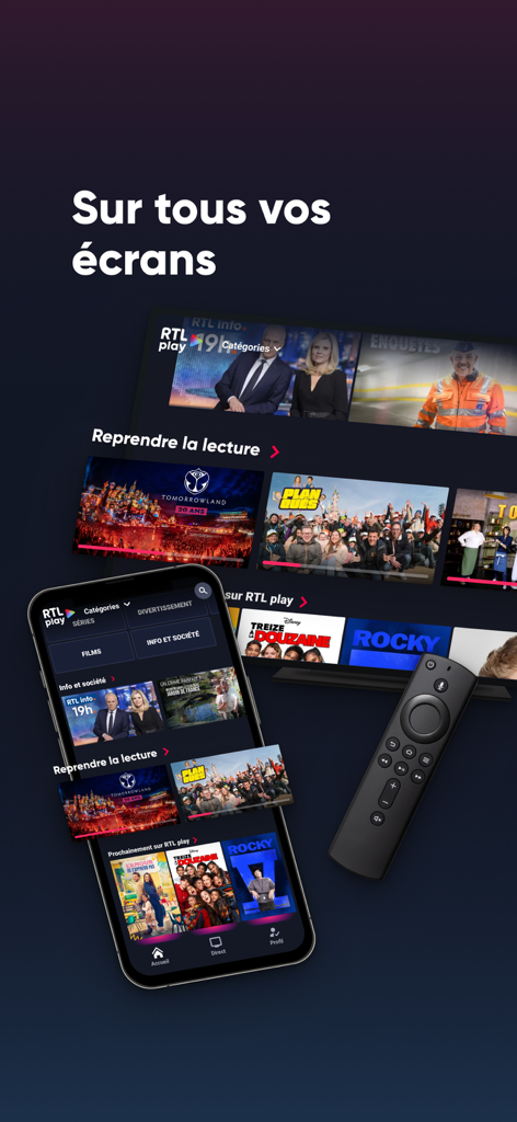 RTL diffuse le service de streaming sur TV et téléphone portable