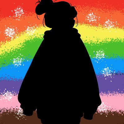 realistic girl with a oversized sweatshirt on and a bun