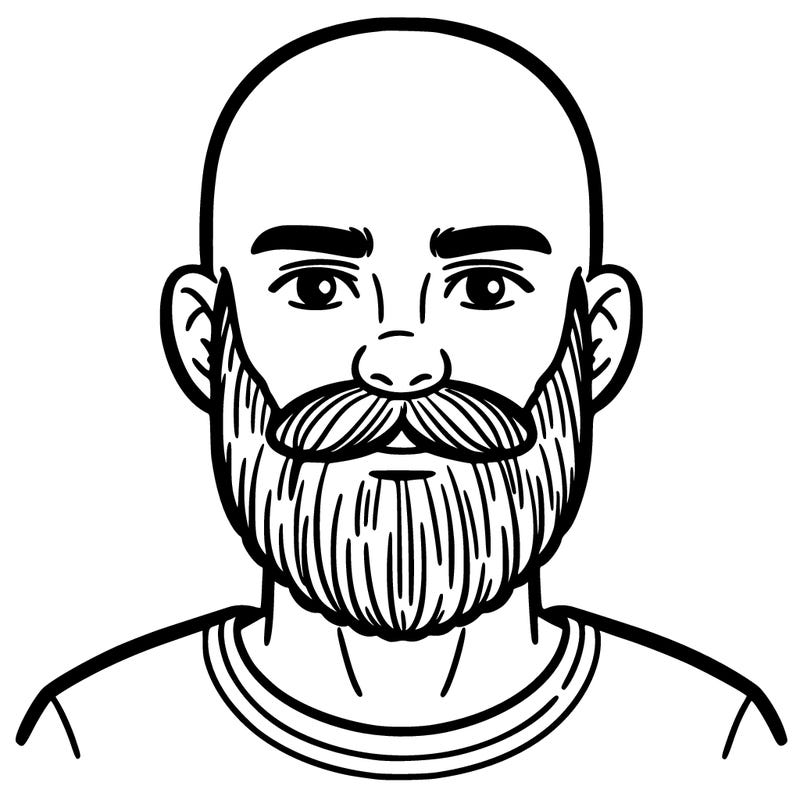 bald man with beard