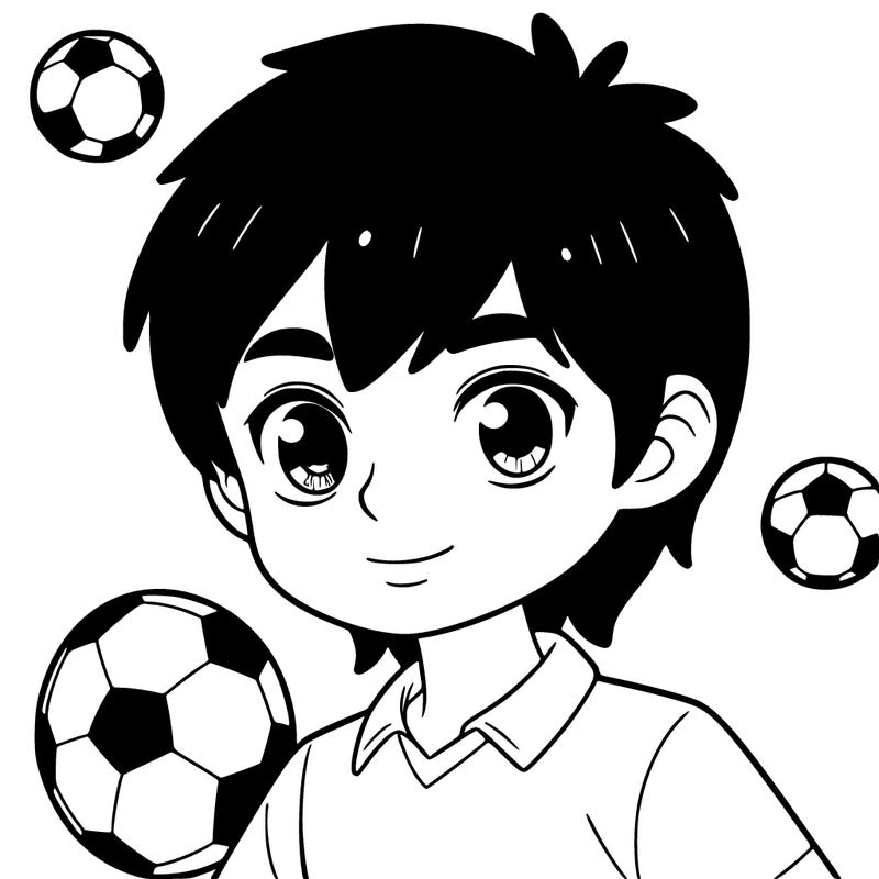boy with dark hair and brown eyes who plays soccer and is of japanese descent