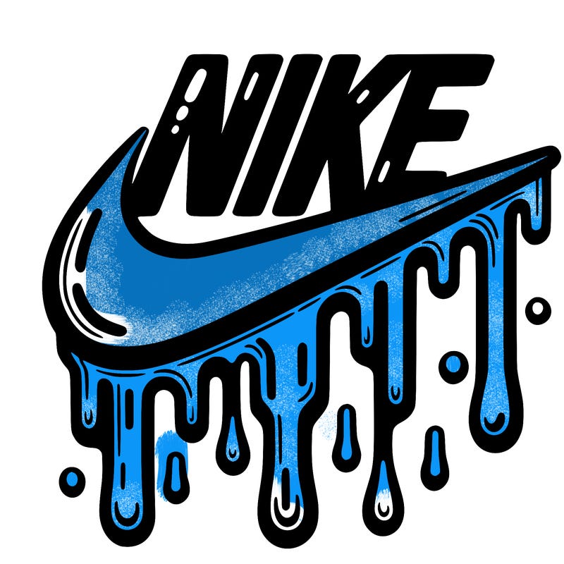 dripping nike logo