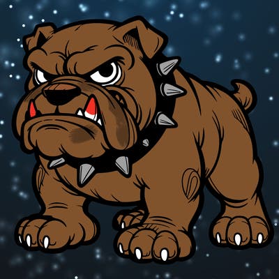 big scary bulldog