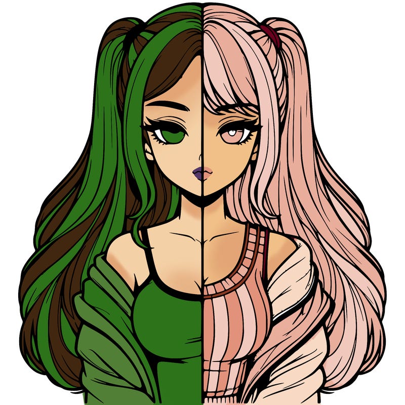 realistic girl split