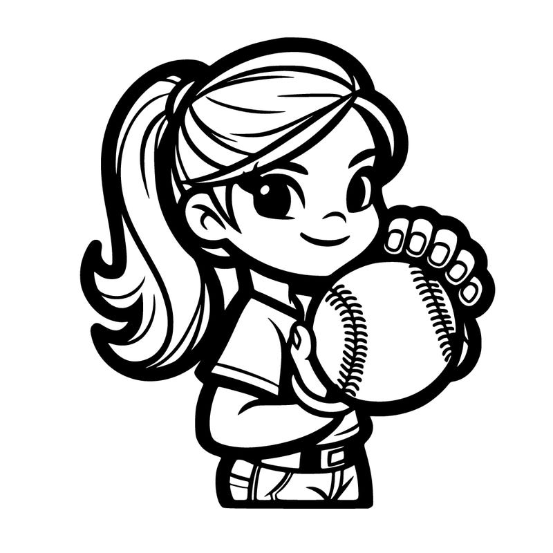 softball player holding a softball