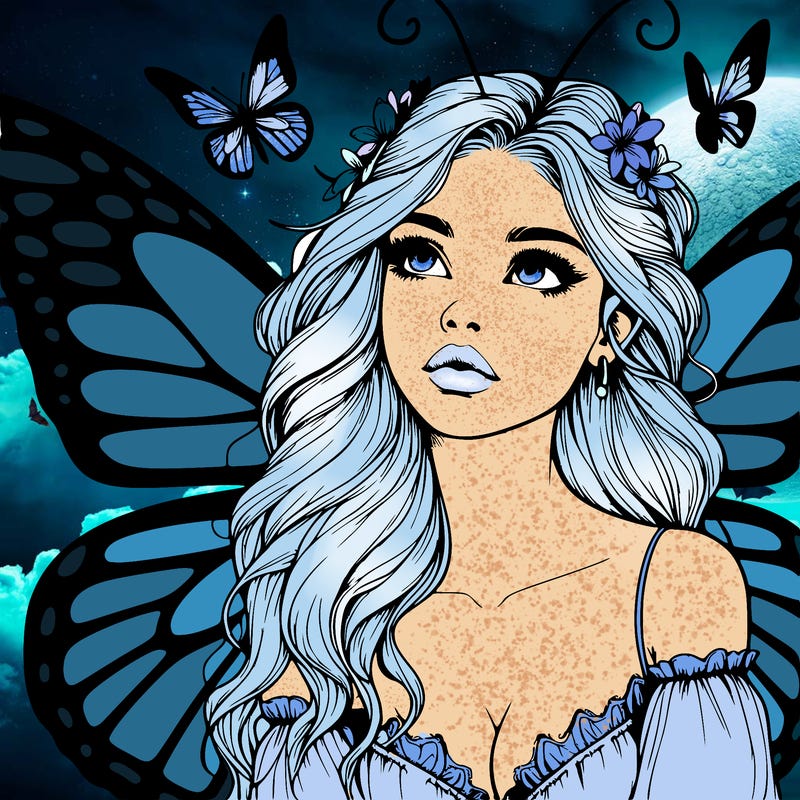 butterfly fairy realistic girl