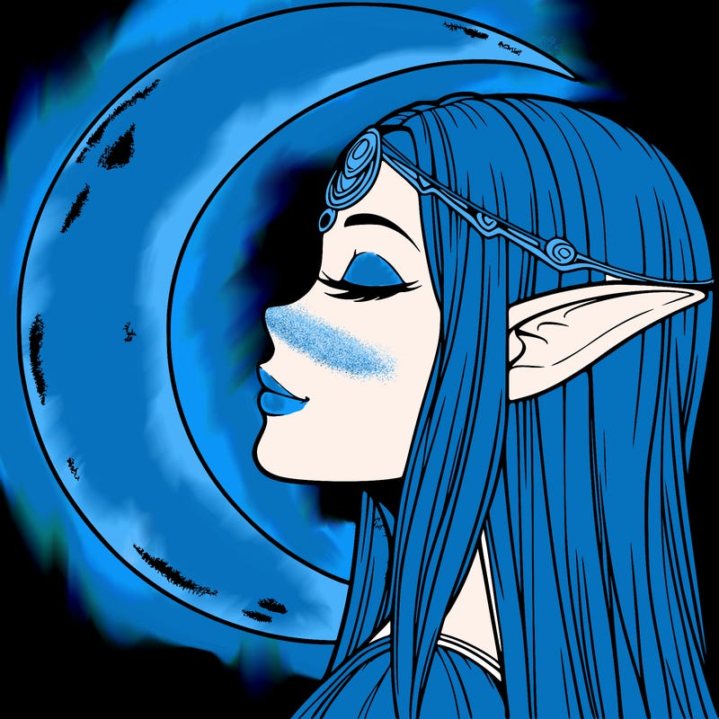 a realistic moon elf