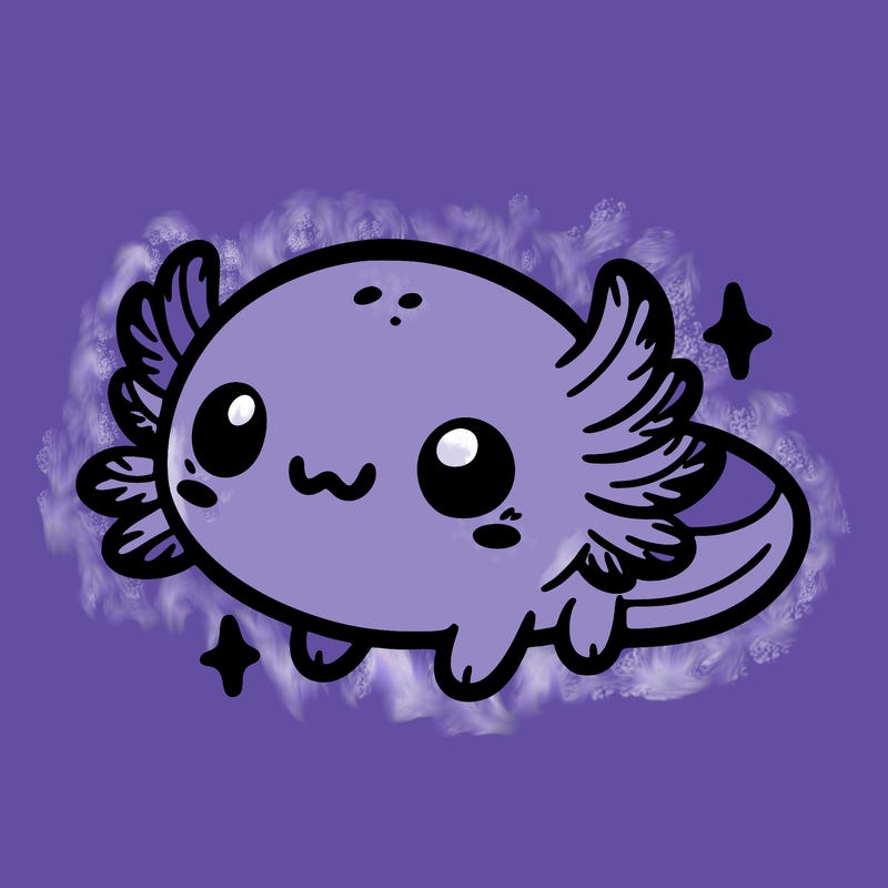 cute easy baby axolotl