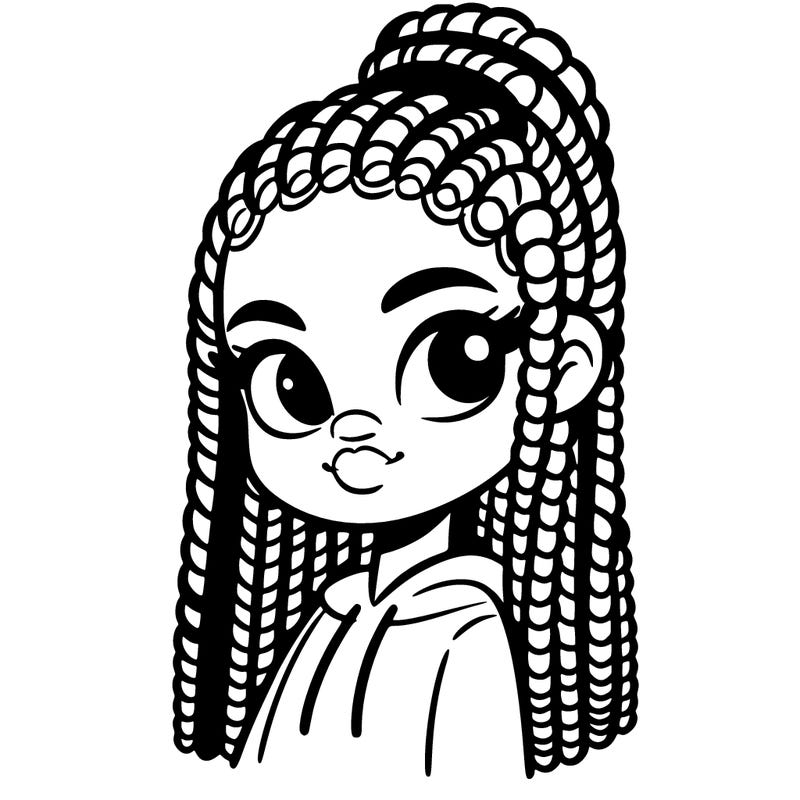 black girl with braids