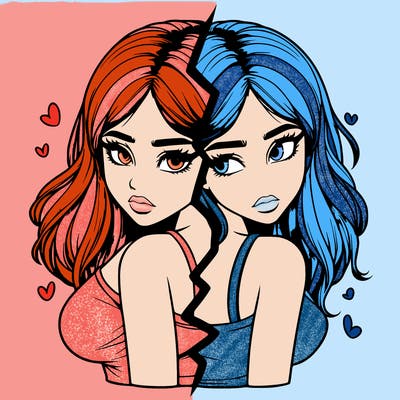 realistic girl split