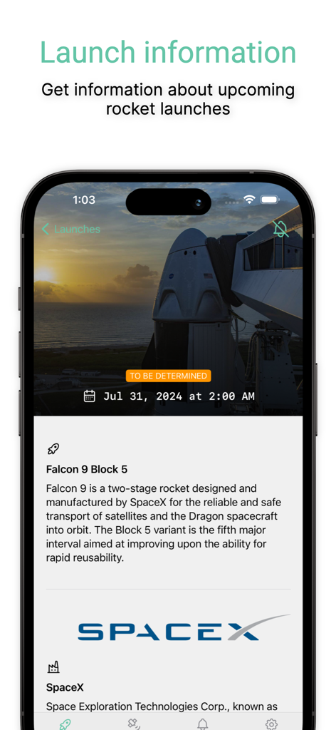 Space Launch Calendar - News App | MWM