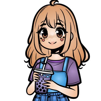 girl with boba