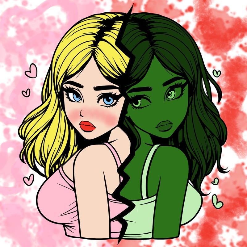 realistic girl split