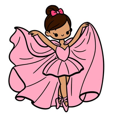 ballerina with a flowing cape