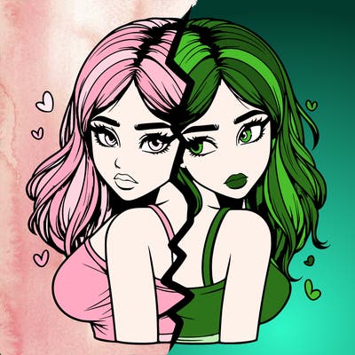 realistic girl split