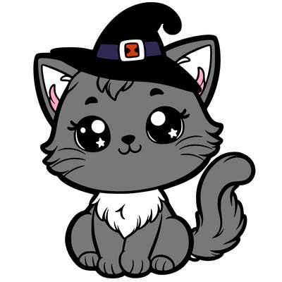 a cute halloween cat
