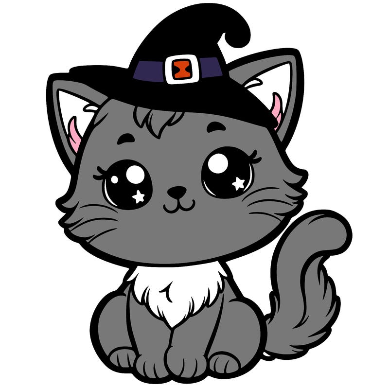 a cute halloween cat