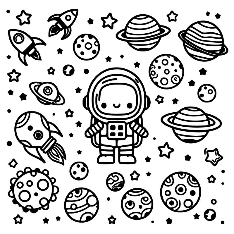 cute space pattern
