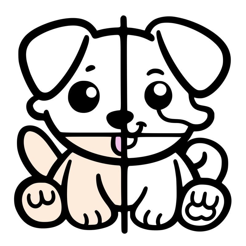 split into fourths dog