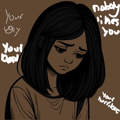 realistic sad girl