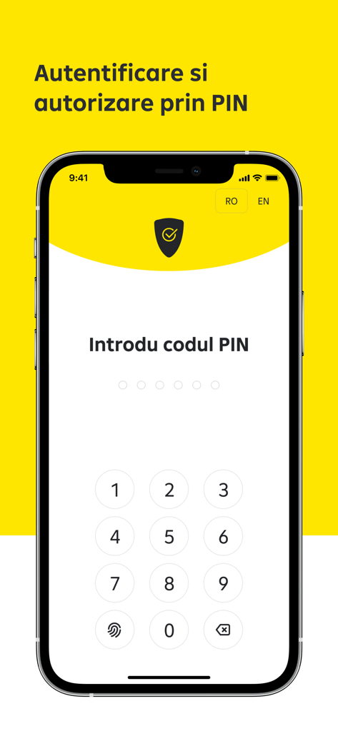 PIN entry screen for Raiffeisen SmartToken authentication and transaction authorization