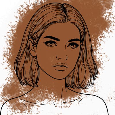 realistic portrait of woman