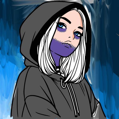 a realistic girl in a hoodie