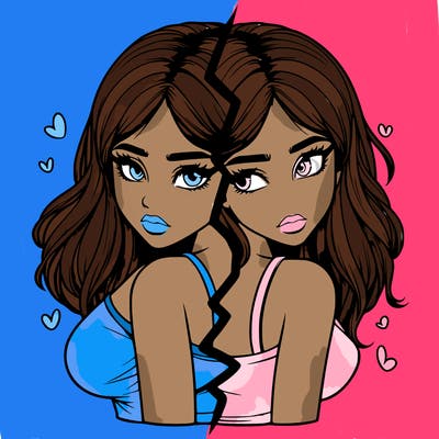 realistic girl split